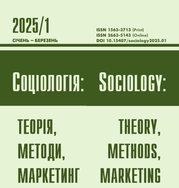 Вийшло у світ свіже число журналу «Соціологія: теорія, методи, маркетинг» (2025, №1)