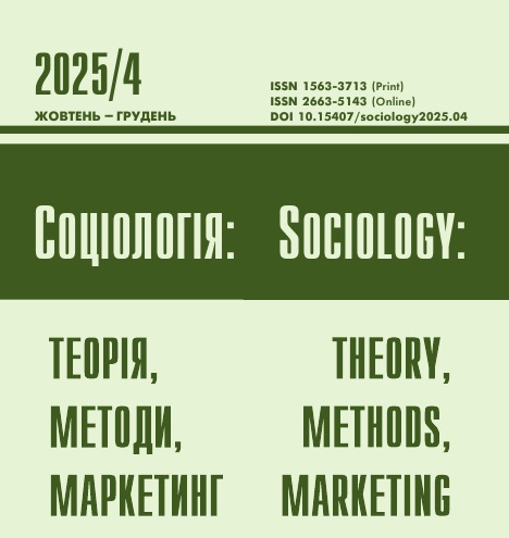 Вийшло у світ свіже число журналу «Соціологія: теорія, методи, маркетинг» (2025, №4)